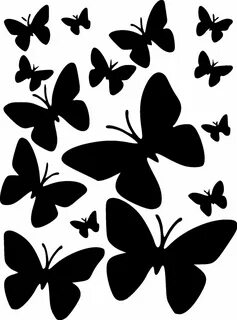 15 Butterfly Plantillas para imprimir gratis, Silueta de mar