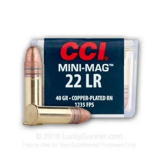 22 LR - 40 gr CPRN - CCI Mini-Mag - 5000 Rounds Gunwinner