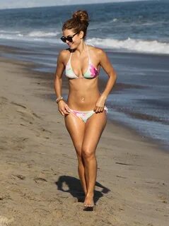 MARIA MENOUNOS in Bikini at the Beach in Malibu - HawtCelebs