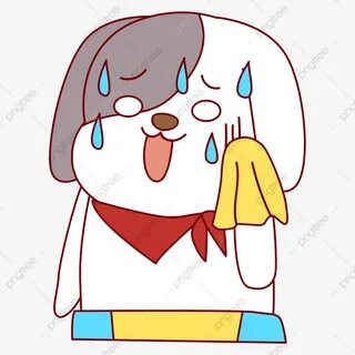 Puppy Wiping Sweat Emoji Pack Vector, Sweat, Dizzy, Awkward 