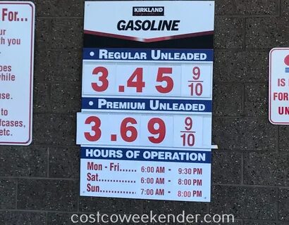 Current Costco Gas Prices (June 11, 2018 - Redwood City, CA)