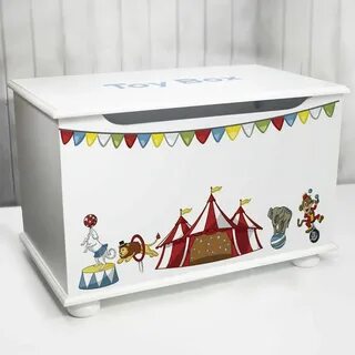 Personalised Toy Box Circus Design Toy boxes, Personalised t