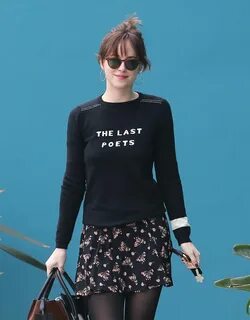 DAKOTA JOHNSON in Skirt Out and About in Los Angeles - HawtC
