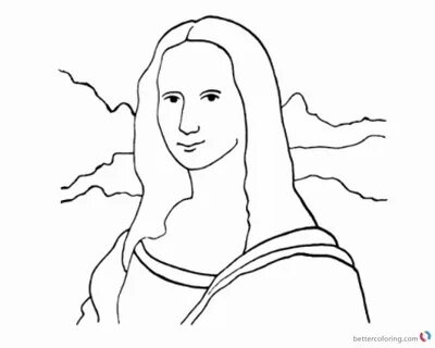 Mona Lisa Coloring Page at GetDrawings Free download