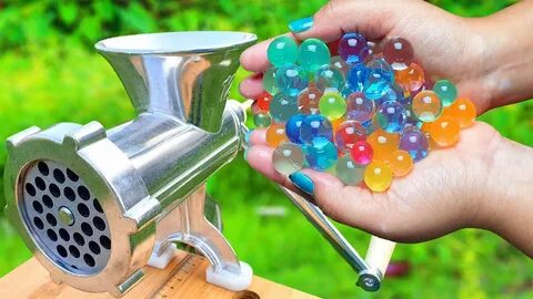 EXPERIMENT MEAT GRINDER VS ORBEEZ BALLS - YouTube