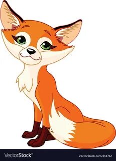 Cute cartoon fox Royalty Free Vector Image - VectorStock