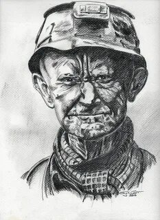 Coal Miner - Old Hand. Coal miners, Drawings, Coal mining