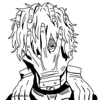 shigaraki tomura's face Coloring Page - Anime Coloring Pages