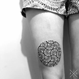 Shell Pattern tattoo Above Knee Best Tattoo Ideas Gallery Pa