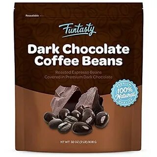 Funtasty Dark Chocolate Covered Espresso Beans Lb - Pack 2 B