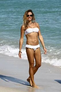 kelly bensimon is seen in a white bandeau bikini in miami be