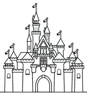 Disney Castle Outline coloring page - Coloring4k.com