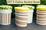 5 gallon buckets, Paint bucket seats, Bucket gardening