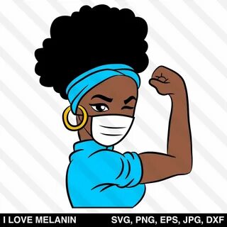 Strong Afro Woman svg Nurse svg Black Woman scrubs svg Girl 
