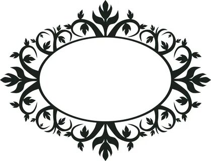 Vintage Shape Cliparts - Ornamental Oval Frames - (2400x1833