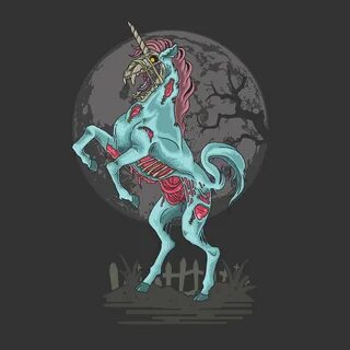 Unicorn zombie nightmare design 1234965 Vector Art at Vectee