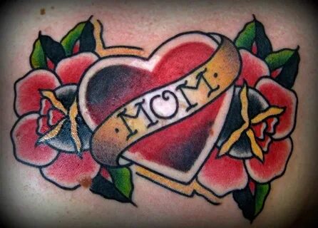 #mom# heart# rose# tattoo# traditionaltattoo Mom tattoos, Mo