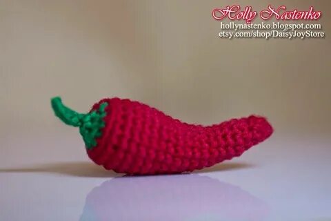 ПЕТЕЛЬКИ ДЕНЬ ЗА ДНЕМ: Острый перчик /Crochet Chili Pepper Е