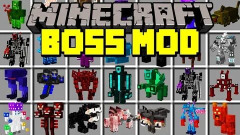 Minecraft BOSS MOD! FIGHT WORLD'S BIGGEST BOSSES! Modded Min