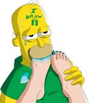 How Homer Feels Whenever a Simpsons-Related Foot Fetish Artw