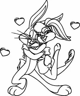 cool Baby Bugs Bunny And Lola Love Coloring Page Bunny color