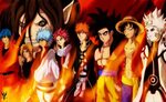 Natsu Goku Naruto Luffy Supreme : Crossover Ichigo/Naruto/Go