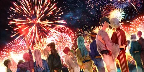 Fireworks, Fan - Zerochan Anime Image Board