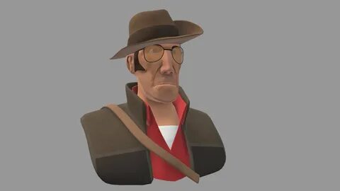 ArtStation - Sniper's bust Team Fortress 2