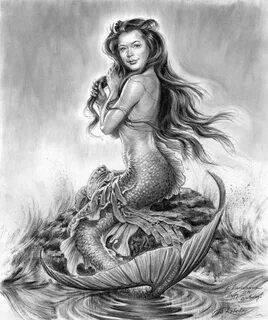 Custom mermaid portrait painting fine art phil roberts Reali