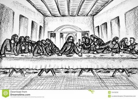 The Last Supper stock illustration. Illustration of christ -