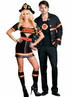 Smokin' Hot Firefighter Couples Costumes - Party City Firefi