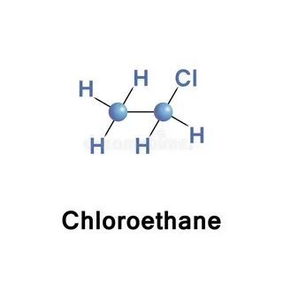 Chloroethane или Monochloroethane Иллюстрация вектора - иллю