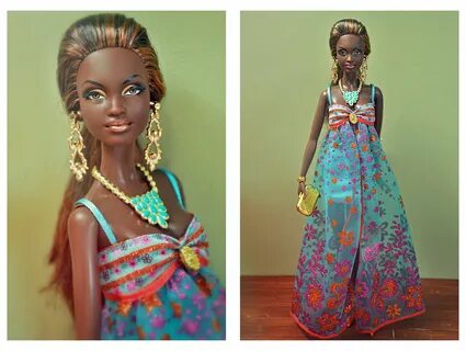 Barbie And Ken, Barbie Dolls, Barbie Millicent Roberts, Bronze Dress, Black...