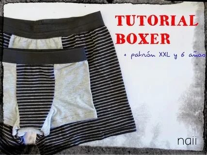 Tutorial Boxer + Patrón Schnittmuster herren, Unterhose, Näh