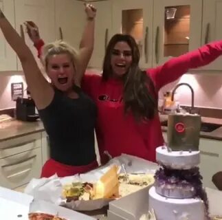 Katie Price and Kerry Katona share farting video as they enj