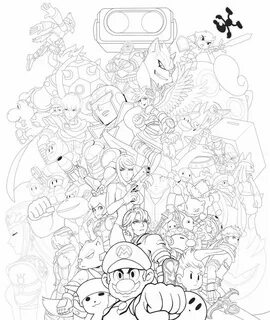 Super Smash Bros Ultimate Characters Coloring Pages Mclarenw