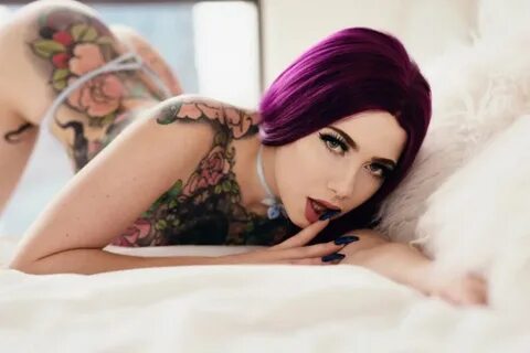 Suicide Girls - Armani - Purple Rain - Fetish Porn Pic