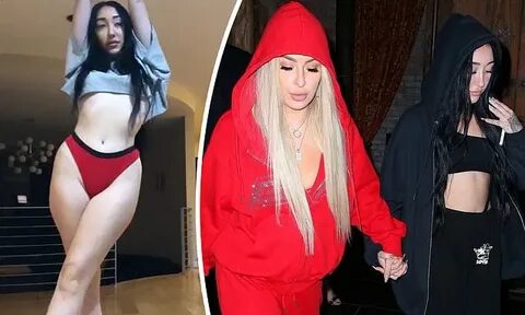 Noah Cyrus strips down to a red thong during wild night with