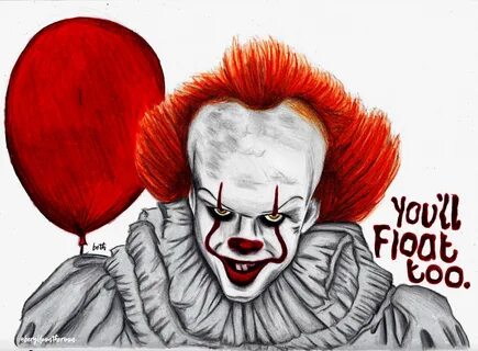 Pennywise drawing Scary clown drawing, Pennywise painting, S