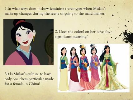 I am studying the different outfits and makeup that Mulan sh