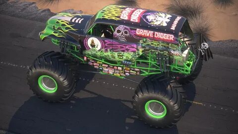 Grave Digger Monster Truck (desert studio) - 3D Model by SQU