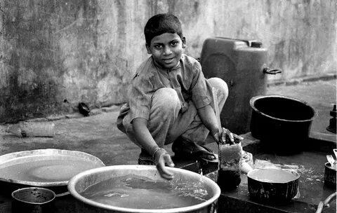 Child labour A boy working in a Puri restaurant. He was up. 