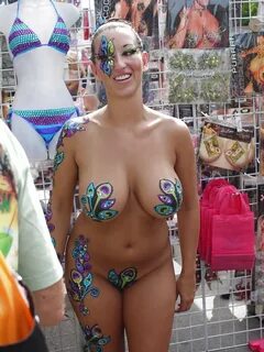 painted beauties in public many great tits.