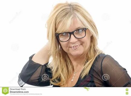 Plump Blonde Woman Glasses Stock Photos And Images