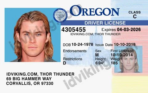 Oregon (OR) - Drivers License PSD Template Download - IDViki