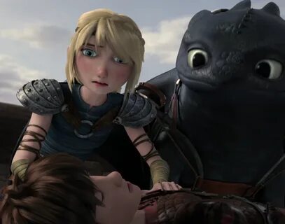 "Breathe, Hiccup, breathe..." Astrid, Hiccup, and Toothless 