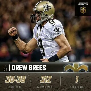 NFL on ESPN on Twitter: "Strong night for Drew Brees. http:/