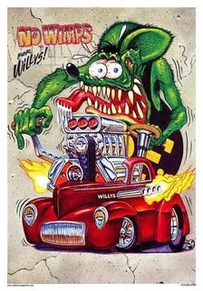 Vintage Reproduction Racing Poster Rat Fink Willys Gasser Ho