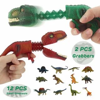 DINOBROS Hungry Dino Grabber Toys 2 Dinosaur Chomper with 12