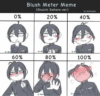 Blush Meter Meme: Shuichi Danganronpa Amino
